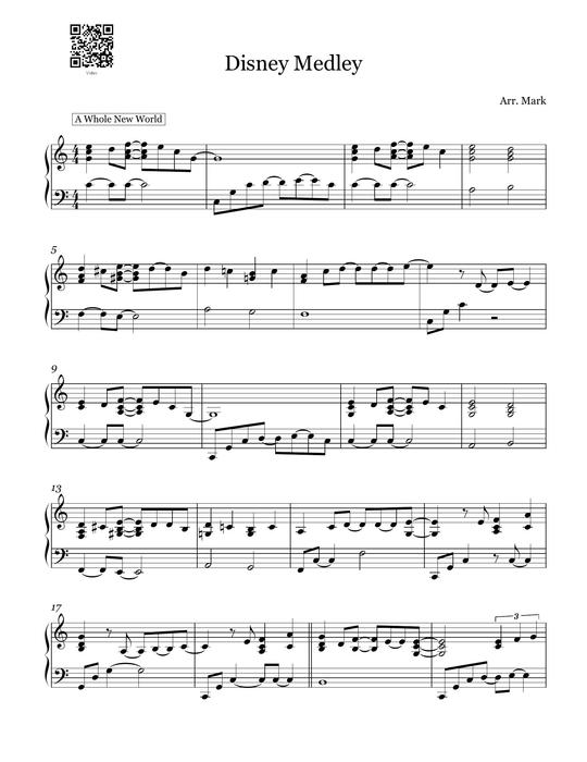 디즈니 피아노 악보 Pdf 새로운 노래 컬렉션을 무료로 다운로드하세요!