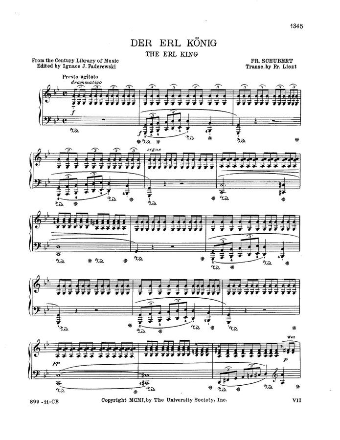 F. schubert (슈베르트) - Der Erlkonig Op.1 (마왕) (리스트 편곡)