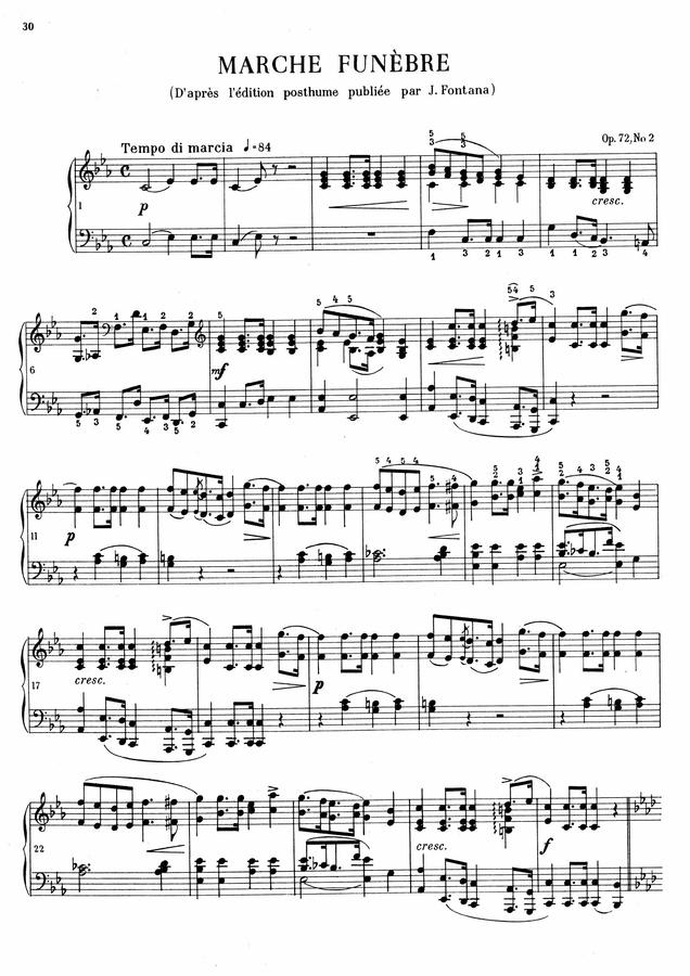 Chopin - Marche funèbre, Op.72 No.2 (장송 행진곡)