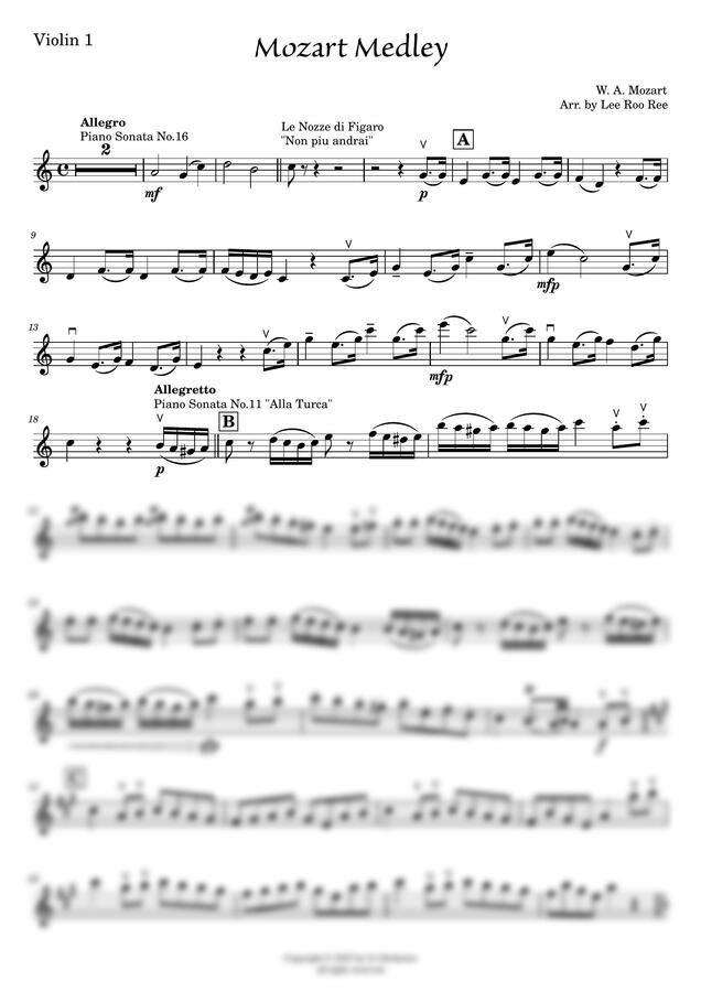 W.A.Mozart - Mozart Medley (2vn,va,vc) by 밤등불0