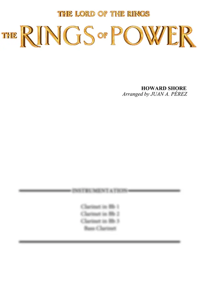 Howard Shore - The Lord of the Rings: The Rings of Power (Clarinet Quartet)