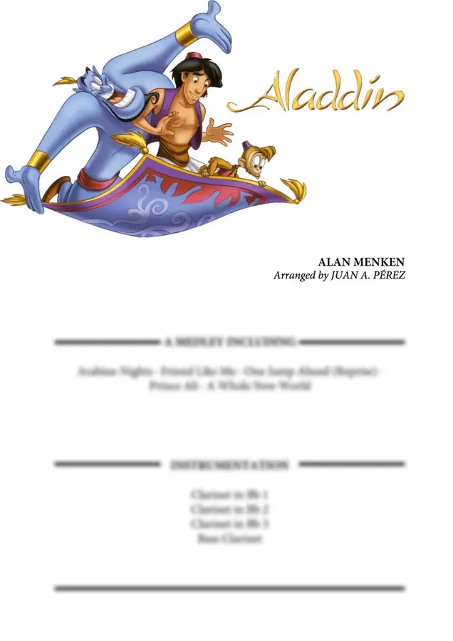 Alan Menken - Aladdin (Clarinet Quartet) (Clarinet Quartet)