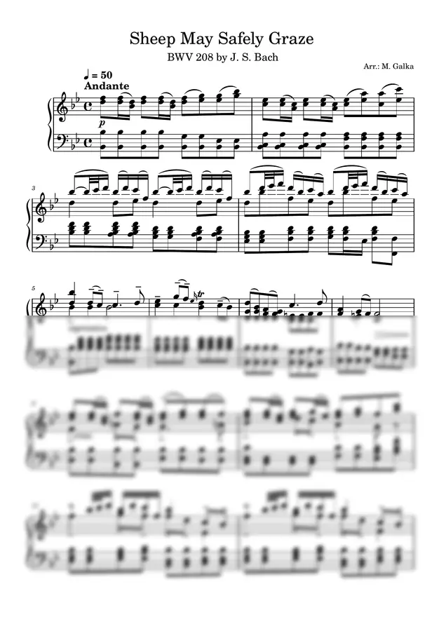 J. S. Bach - Sheep May Safely Graze BWV 208