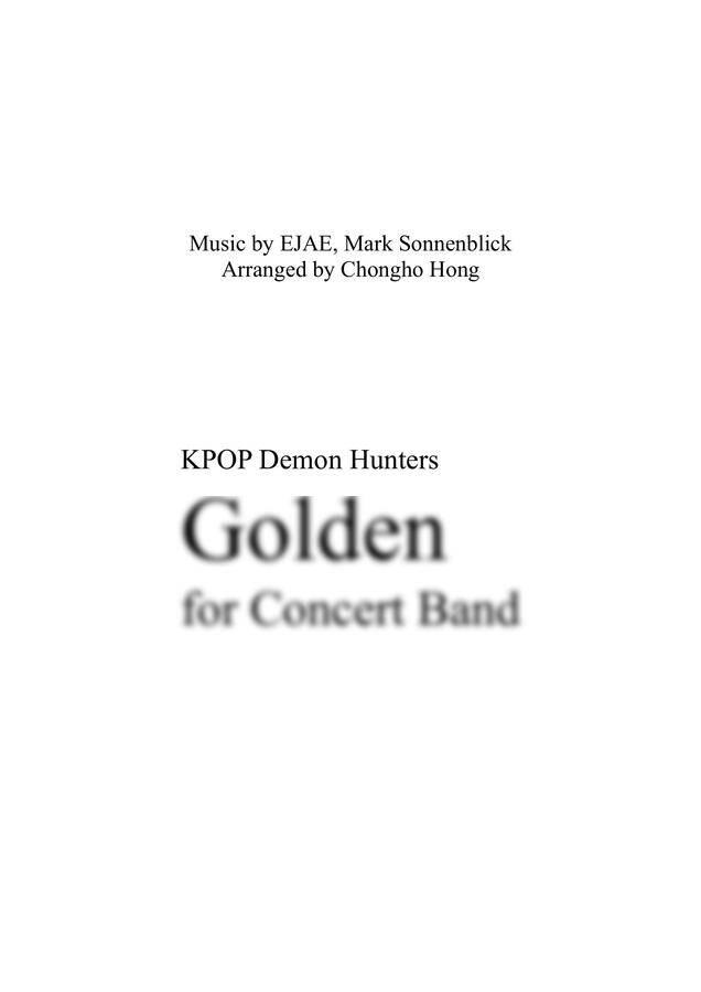 EJAE, Mark Sonnenblick - Golden for Concert Band by Chongho Hong 홍정호0