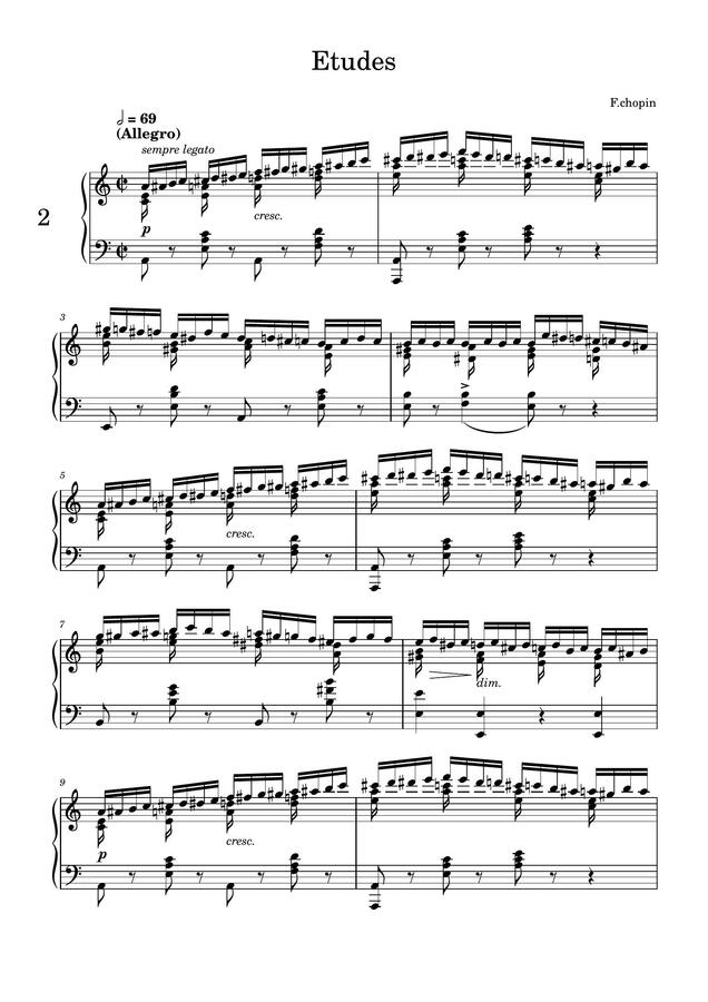 F. Chopin (쇼팽) - Etude op.10 no,2 in A minor