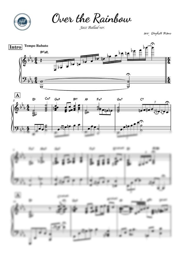 Harold Arlen - Over The Rainbow (재즈 발라드)