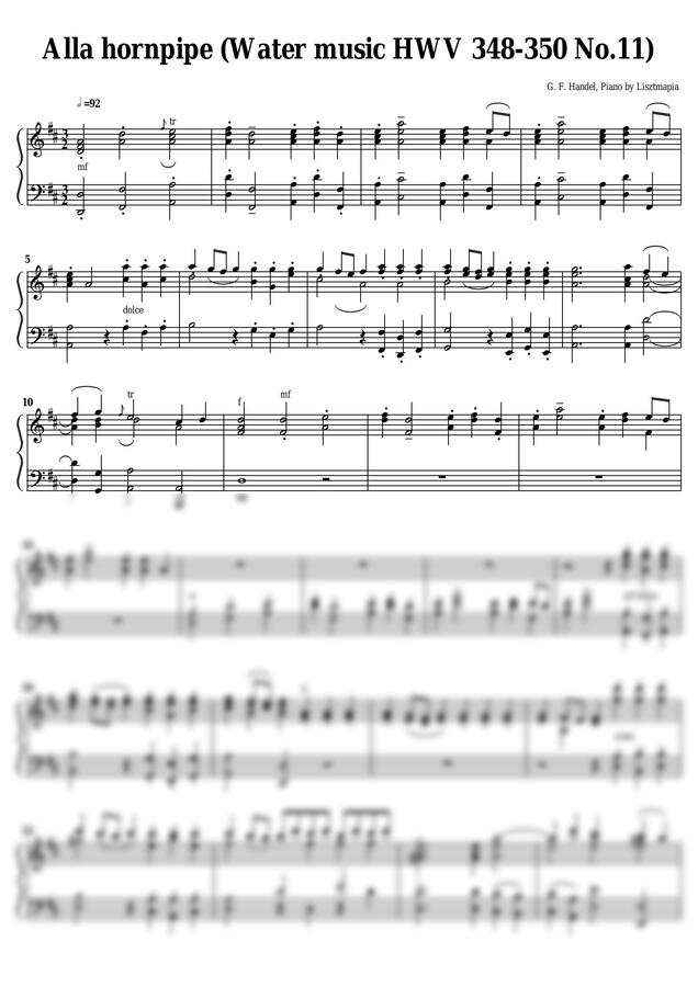 G.F.Handel (헨델) - Alla hornpipe from Water Music (수상음악) - Lisztmapia ...