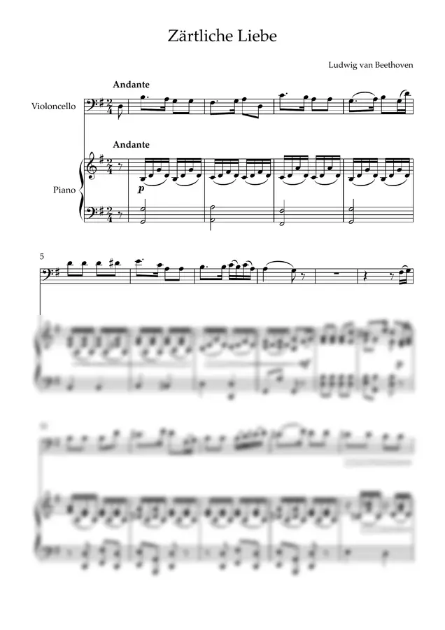 Ludwig van Beethoven - Zärtliche Liebe, WoO 123