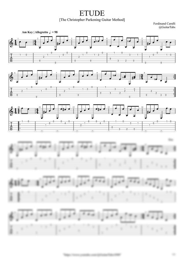 F. Carulli - ETUDE by GuitarTabs0