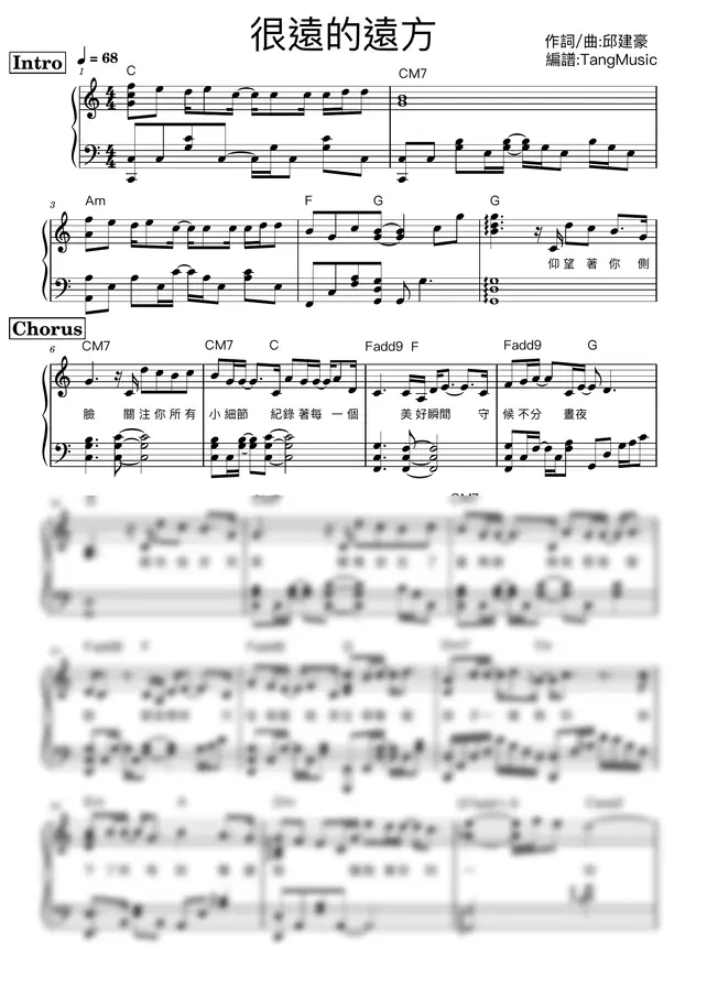 理想混蛋  - 理想混蛋 Bestards【很遠的遠方 Always by Your Side】丨原調鋼琴譜丨還原版