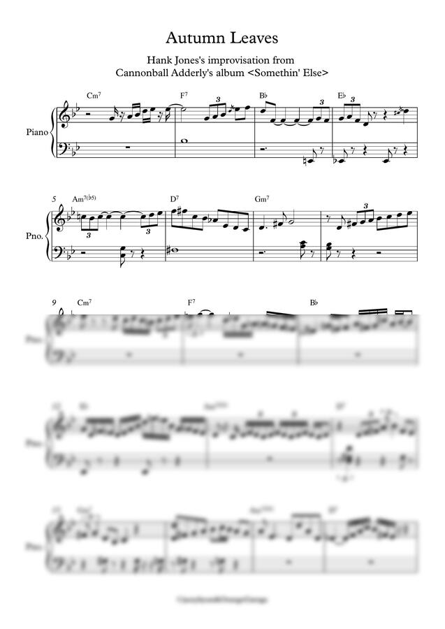 Hank Jones - Autumn Leaves (Piano Solo) by OrangeGarage0