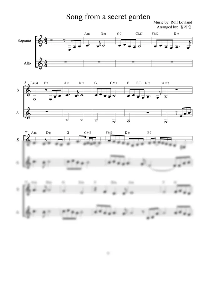 Rolf lovland - 송프롬어시크릿가든 by 뮤지베리 1p 미리보기