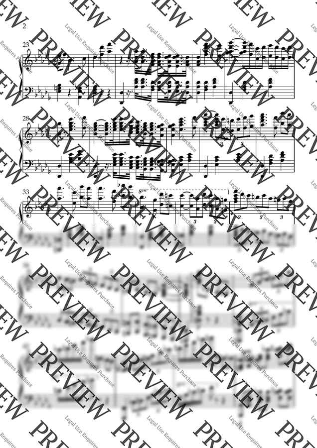 Tchaikovsky - 피아노협주곡 1번 1악장 for piano Db key (체르니40난이도) by Clazz Piano1