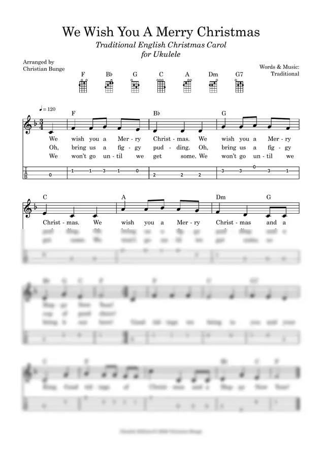 Traditional - We Wish You A Merry Christmas (전통 크리스마스 캐럴 – 우쿨렐레용)