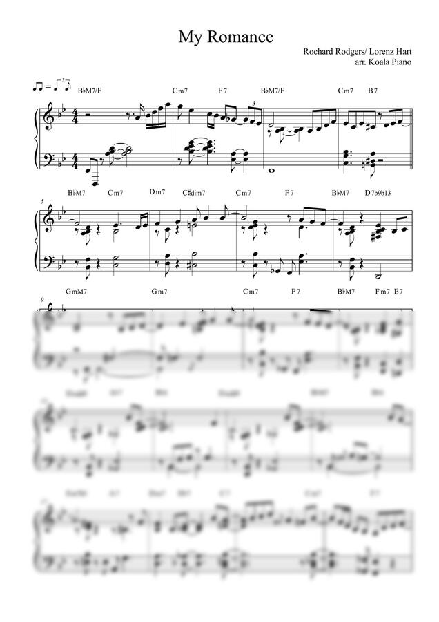 Richard Rodgers - My Romance (재즈 피아노 편곡)