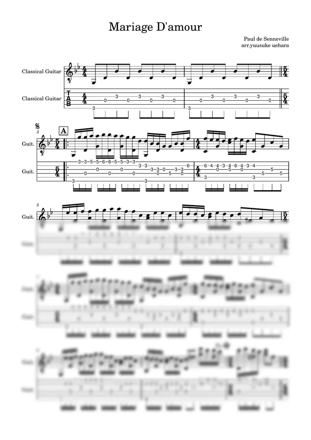 Paul de Senneville/ yuusuke uehara - Mariage D'amour