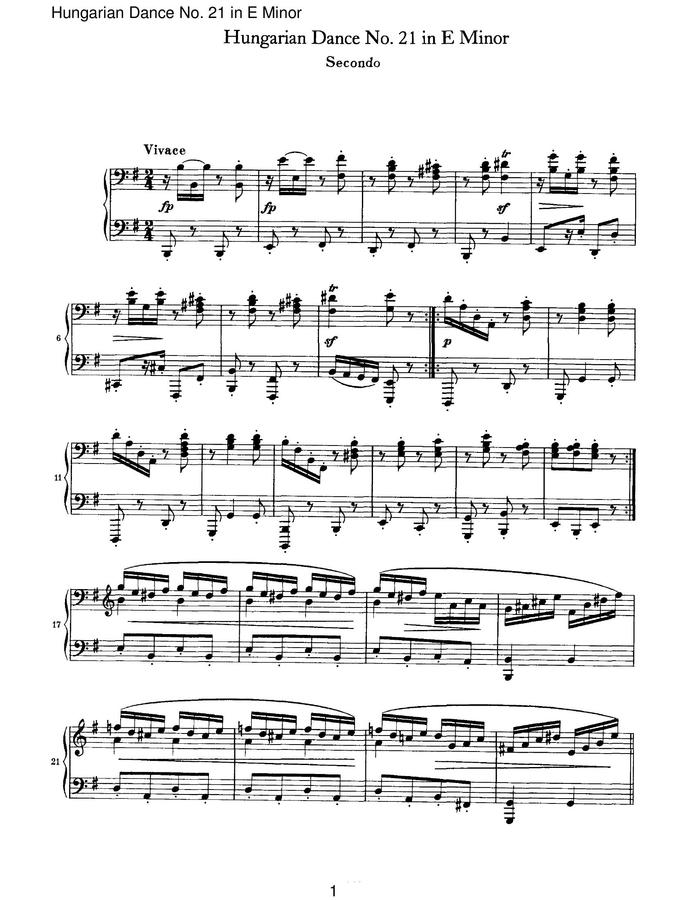 hungarian dance no.21