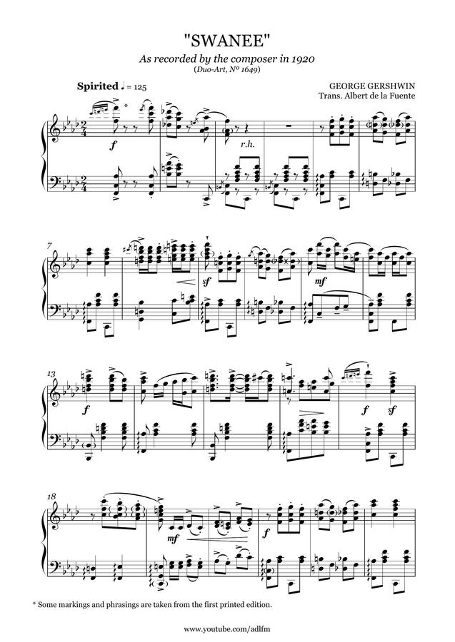 G. Gershwin (거슈인) - Swanee