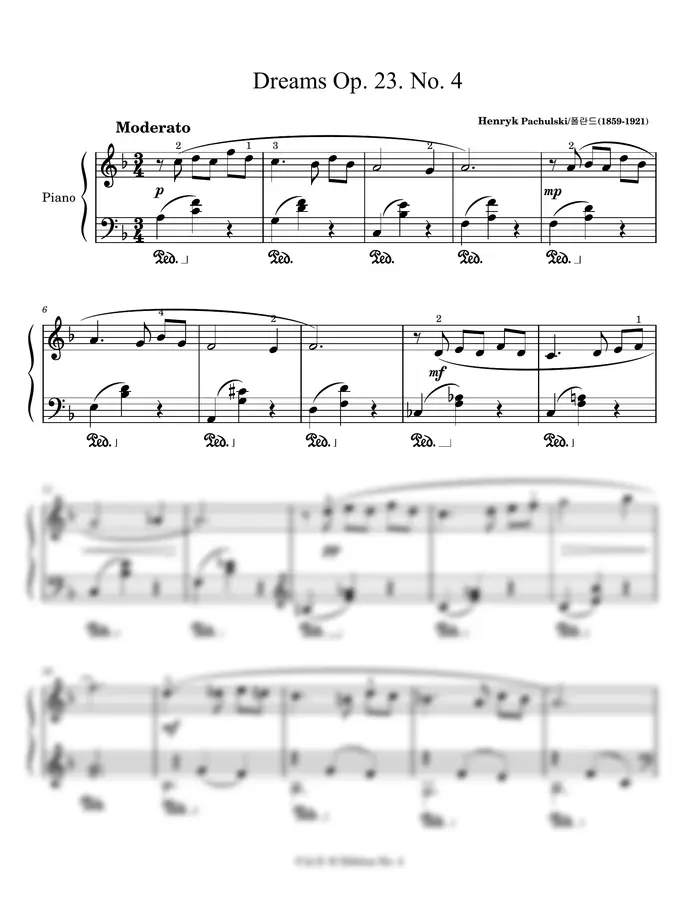 Henryk Pachulski  - Dream Op. 23 No. 4