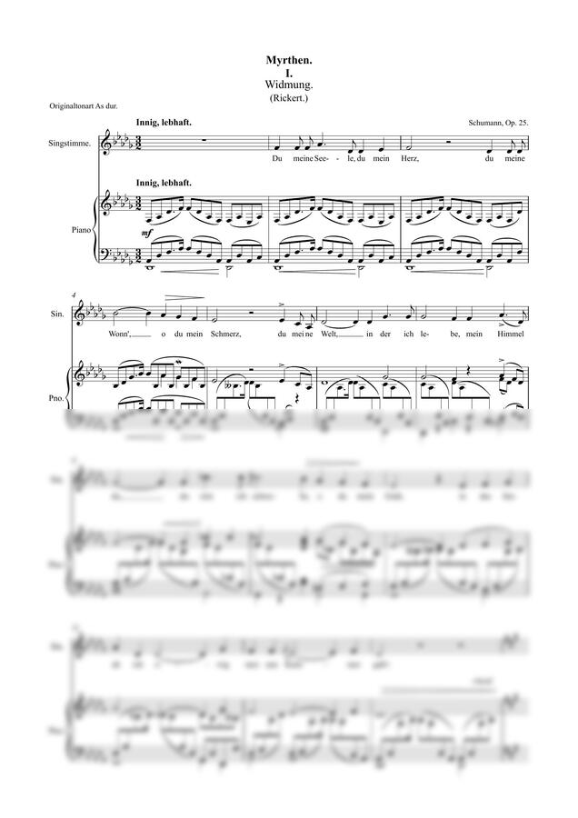 Schumann - Myrthen I. Widmung. in Db Major (Db Major) by Maro0