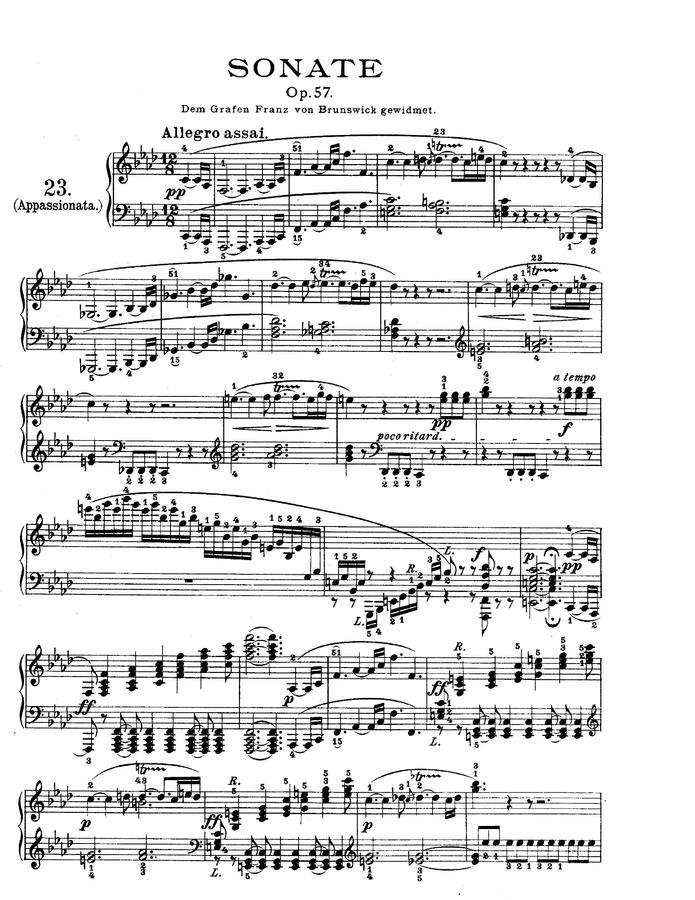 L.V.Beethoven (베토벤) - Piano Sonata No.23 (열정 소나타)