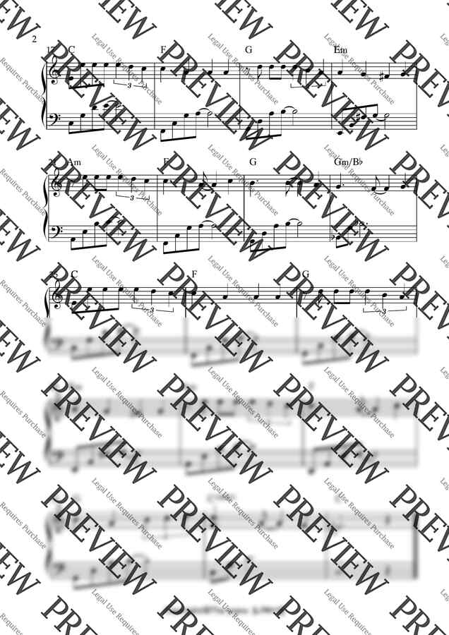 Jose Felisiano - 팰리스나비닷 (초급쉬운악보C) by 도레미샘1