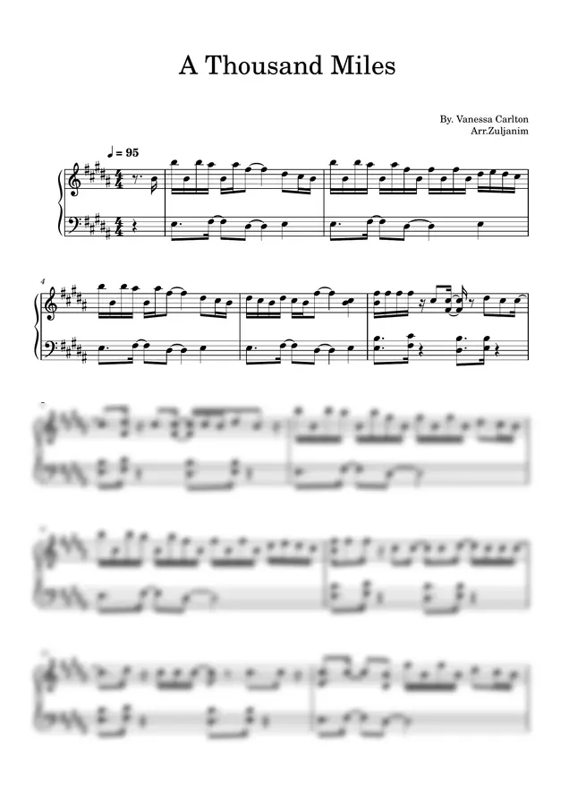 바네사칼튼 Vanessa Carlton - A Thousand Miles