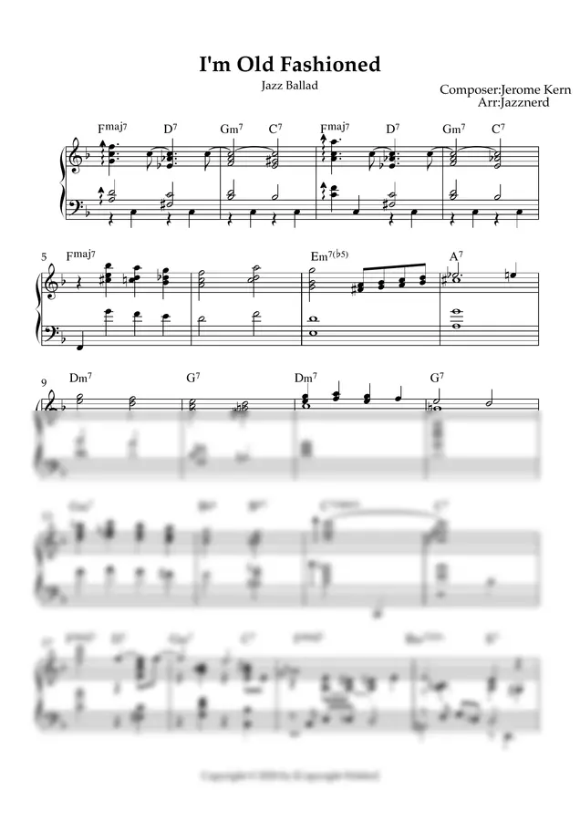 Jazz Ballad - I’m Old Fashioned