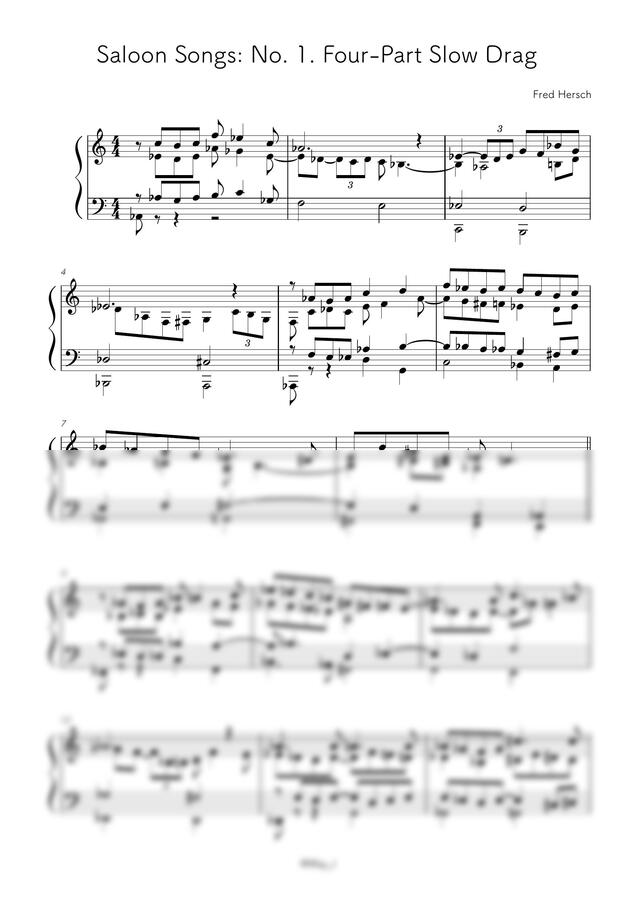 Fred Hersch - Saloon Songs: No .1 .Four-Part Slow Drag