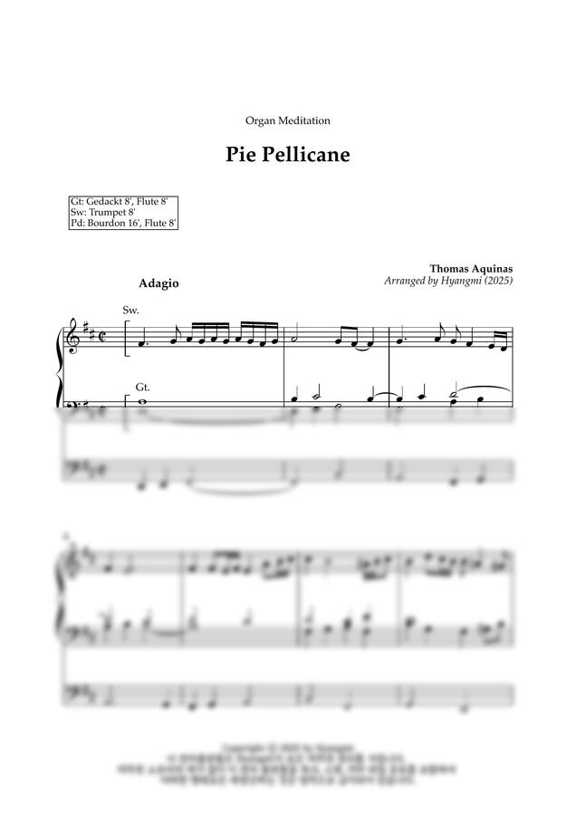 Thomas Aquinas - Pie Pellicane (가톨릭 성가 오르간 묵상곡) by Hyangmi0