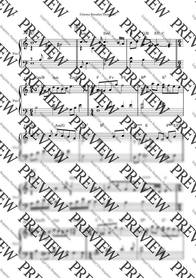 엔니오 모리꼬네 - Love theme (피아노솔로초급악보) by Piano QQQ1