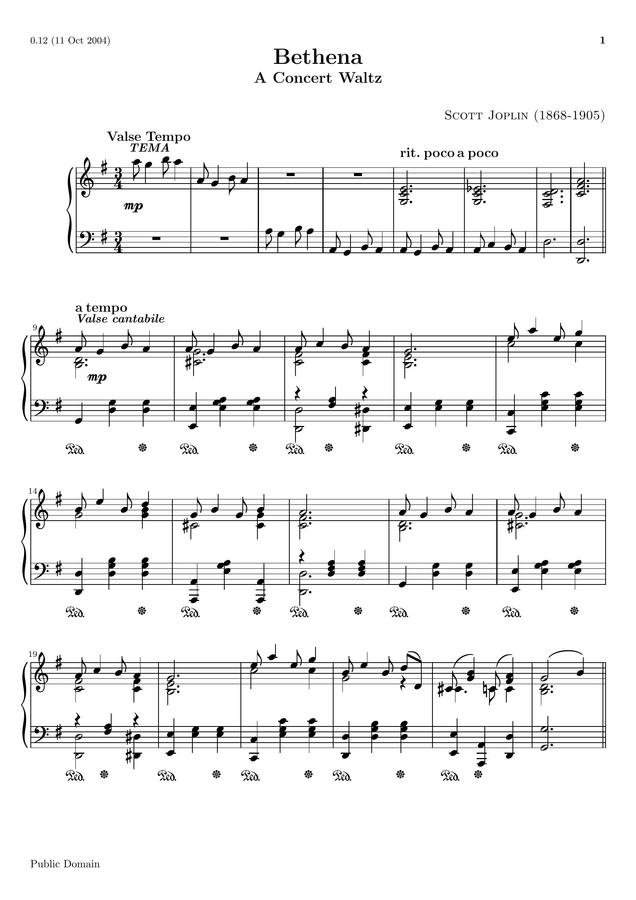 Scott Joplin - Bethena(벤자민 버튼의 시간은 거꾸로 간다OST)