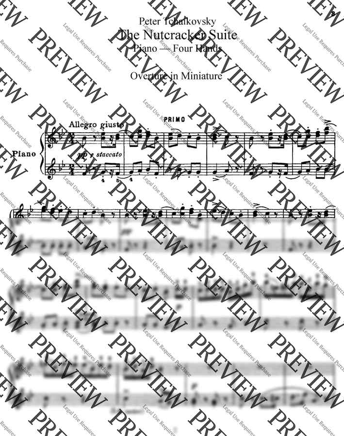 악보 > Tchaikovsky (차이코프스키) The Nutcracker Suite (호두까기 인형) (4 hands)