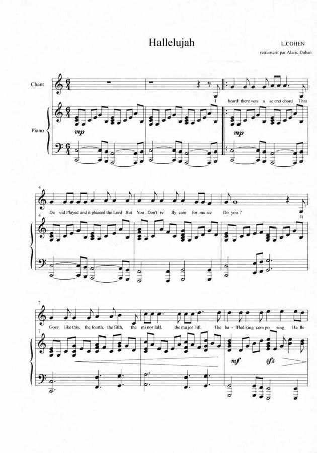 악보 > . 381 Shrek Hallelujah