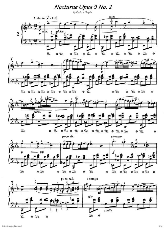 F. Chopin (쇼팽) - Nocturne Op.9 No.2 (녹턴 2번)