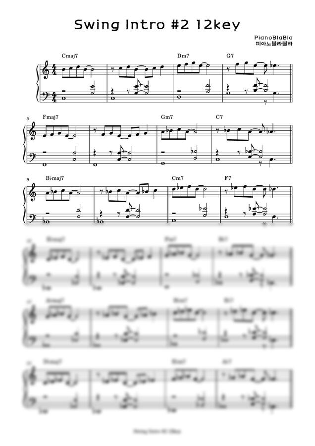 PianoBlaBla - Swing Jazz Intro 2번 (2page)