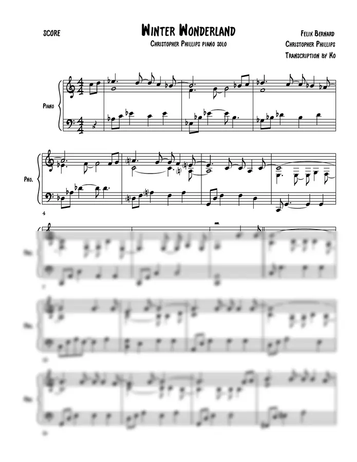 Felix Bernard - Winter Wonderland (Christopher Phillips / Jazz / Jazz piano / transcription)