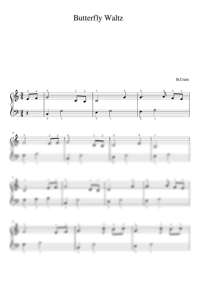 Brian Crain - Butterfly Waltz 버터플라이 왈츠 (매우쉬움.바이엘) by 이지피아노0
