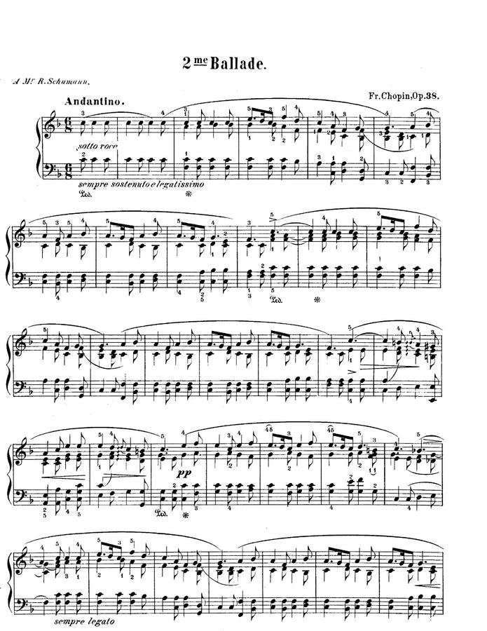 F. Chopin (쇼팽) - Ballade No.2 In F Major (발라드 2번)
