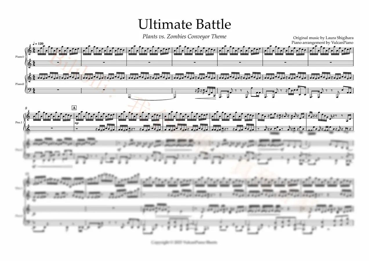 植物大战僵尸 - 【四手联弹】Ultimate Battle(Bilibili:我全场唯一真预言家)