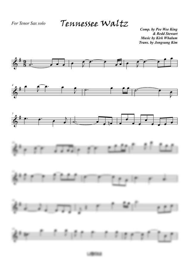 Pee Wee King - Tennessee Waltz (T Sax Solo)