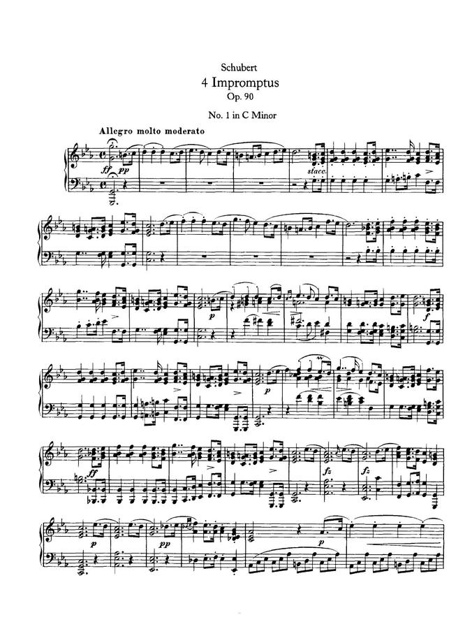 F. schubert (슈베르트) - Impromptu Op.90 No.1 (즉흥곡)0
