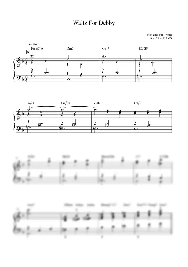 Bill Evans - Waltz For Debby by ARA PIANO