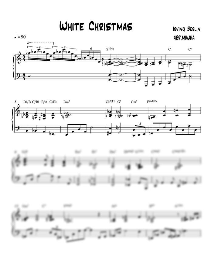 Bing Crosby - White Christmas (2가지 스타일 재즈) by MIWHA0