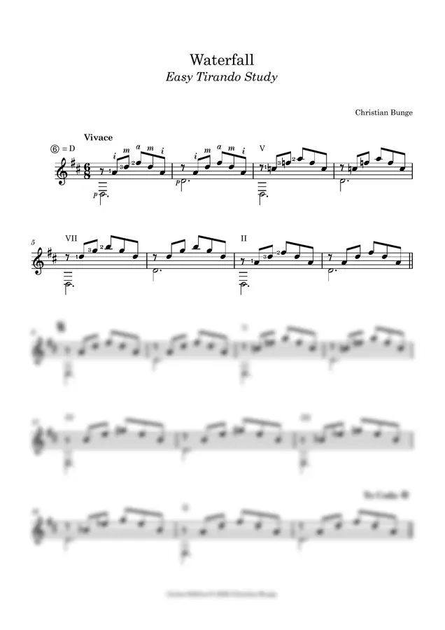 Christian Bunge - Waterfall (Easy Tirando Study)