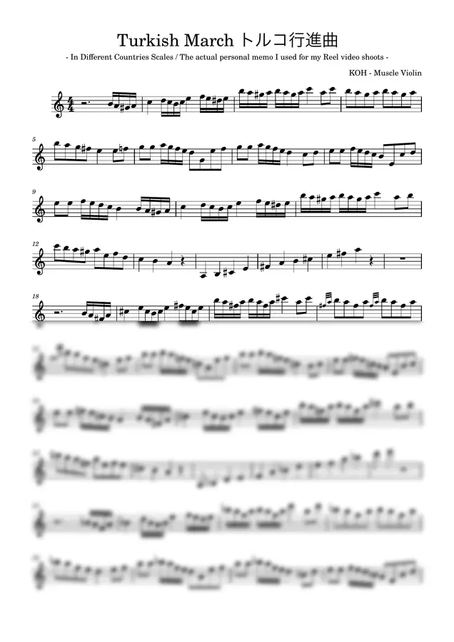 Mozart - Turkish March (In Different Countries Scales)
