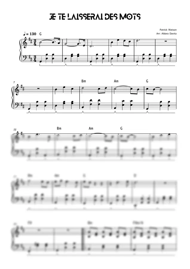 Patrick Watson - Je Te Laisserai Des Mots