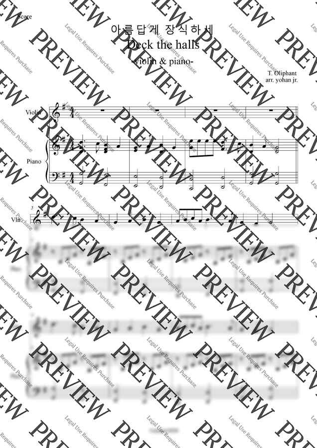 T. Oliphant - 아름답게 장식하세 (바이올린+피아노) by classic20201