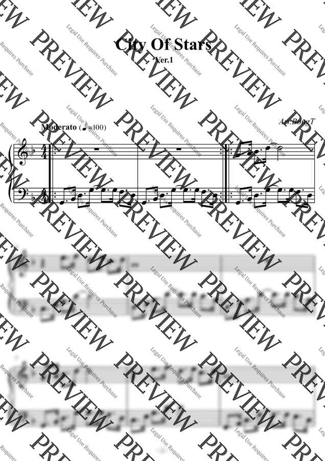 La La Land - City Of Stars (Ver.1~2) (4 page) by 봉쌤1