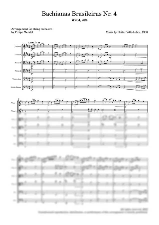 Heitor Villa-Lobos / Fillipe Mendel - Bachianas Brasileiras No. 4 (Prelude)